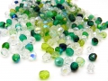 100 x Böhmische Glasperlen, Glasschliffperlen, 4 mm, Mix WALDFEE