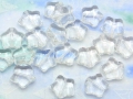 50 x Böhmische Glasperlen, Stern, 8 mm, kristall