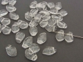 30 x Böhmische Glasperlen, Blatt, 14 x 9 mm, kristall