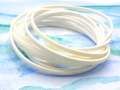 2 Meter Veloursband, Wildlederoptik, 3 mm breit, weiß