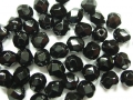 100 x Böhmische Glasschliffperlen, 4 mm, schwarz