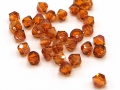 20 x Swarovski Elements, bicone, 4 mm, crystal copper