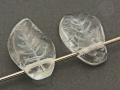 Bild 2 von 30 x Böhmische Glasperlen, Blatt, 14 x 9 mm, kristall