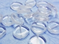 30 x Böhmische Glasperlen, Scheiben, 15 mm, kristall