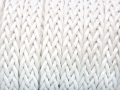 3 Meter Schmuckband, flaches Baumwollband, geflochten, 8 x 2 mm, weiß