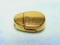Magnetverschluss für flache Bänder (5 mm) vergoldet, 1 Stück