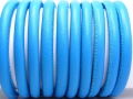 20 cm Weiches Nappaleder, 6 mm, rund genäht, blautürkis