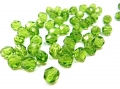 50 x  Böhmische Glasschliffperle, 6 mm, dark peridot
