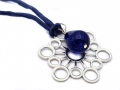 Schönes Metallelement, Ornament, 36 mm, versilbert, 1 Stück