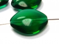 Bild 2 von 10 x Böhmische Glasperlen, oval 20 mm, emerald