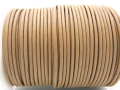 1 Meter Lederband, Rundleder, 2 mm, beige