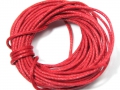 10 Meter Gewachstes Baumwollband, Ø 1 mm, rot