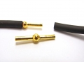 TOP Qualität,  Verschluss für PVC-Schlauch, 3 mm, goldfarben, 1 Stück