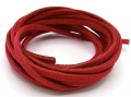 2 Meter Veloursband, Wildlederoptik, 3 mm breit, rot