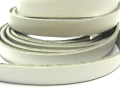 20 cm Lederband, 10 mm breit, weiß