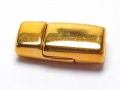 Magnetverschluss für flache Bänder (5 mm), vergoldet, 1 Stück