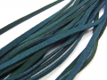 1 Meter Wildleder Band, Top Qualität, 4 x 2 mm, zweifarbig blau-grün
