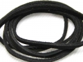 1 Meter Wildleder Band, Top Qualität, 4 mm breit, schwarz