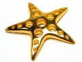 Metallanhänger, großer Stern, 34 mm, vergoldet, 1 Stück