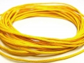 10 Meter Gewachstes Baumwollband, Ø 1 mm, gelb