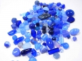 Bild 3 von 100 g Böhmische Glasperlen,  Mix BLUE PHANTASY, blau-Töne