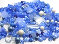 Bild 2 von 100 g Böhmische Glasperlen, Mischung ARKTIS, hellblau-Töne