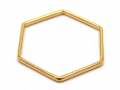 Bild 2 von Metallanhänger, Hexagon, 30 x 26, vergoldet