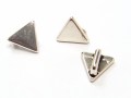 Bild 2 von 3 x Metallperle, Slider, Schiebeperle  für 5 mm breites Band, Dreieck, versilbert